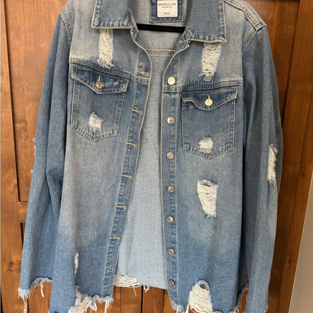 Distressed Denim Jacket
